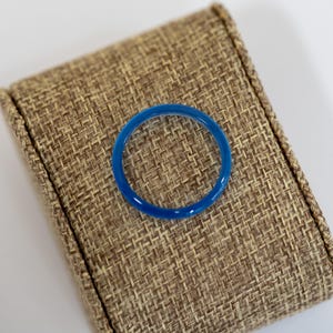 3mm Blue Agate Stacking Ring