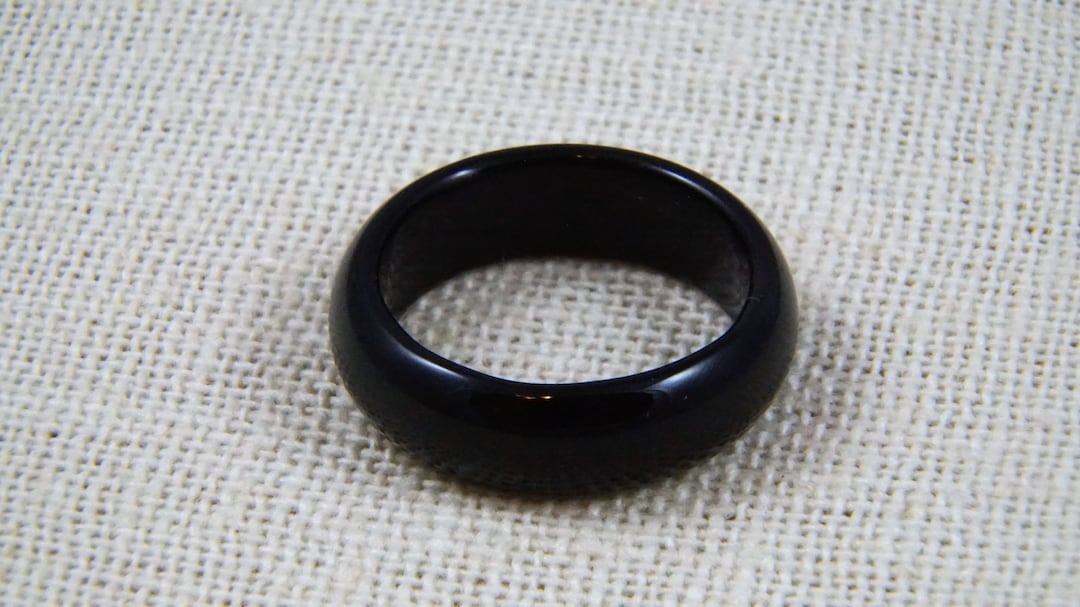 Onyx Triple Thick Stacker Ring main image 1