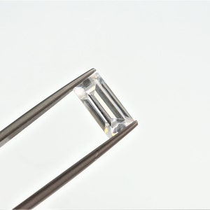 1mm - 4mm Längen Gerade Baguette Weißer Zirkonia 10 Stück Pakete