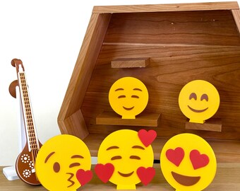 Real Life Love Emojis! 7+ Love Emojis for Home Decor, Desk Decor, Wall Decor, Ornaments, Heart Emoji, Kissing Emoji, Apple/IOS Emoji