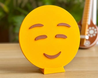 Smiling Face Emoji | Real Life Emoji Figurine | Fun Desk Decor | Cute Home Decoration | Unique Gift Idea | Office Accessory