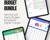 Expense Tracker Bundle: Monthly & Yearly Budget Spreadsheet (Digital Download)