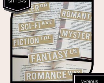 Book Genre Street Sign | 3D Printed Bookshelf Decor | MyBlendedBookshelf