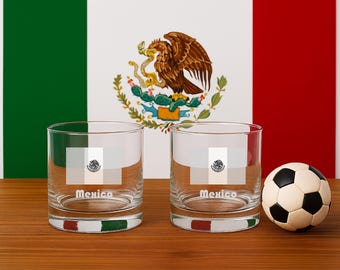 Vasos de México - Artículos para aficionados al fútbol - Cristalería de fútbol