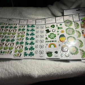 Huge lot Paper Craft St. Patrick's day stickers huge lot new never opened 10 packs