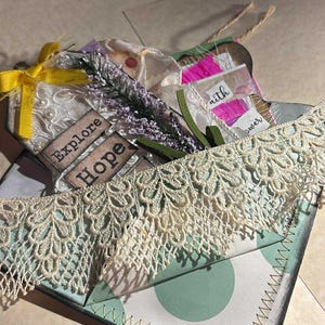 Ephemera handgemaakt junk-journaalzakje shabby-chic zak in nieuwe zakken nieuwe HTF-versieringen