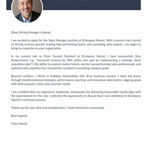 Carta de presentación para gerente de ventas: redactada profesionalmente y compatible con ATS