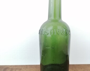 Victorian Benson & Co Newcastle Antique Green Beer Bottle