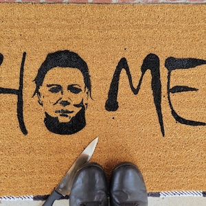Michael Myers HOME Doormat – Horror Movie Halloween Welcome Mat