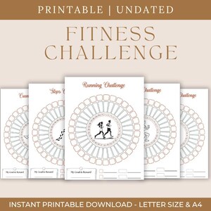 Fitness Challenge - Printable Journal Page - Fitness Tracker - Exercise Tracker - Workout Challenge - Fitness Journal - Instant Download