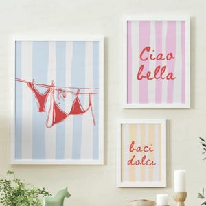 Italian Summer Beach Prints Set: La Dolce Vita Coastal Wall Art (Digital Download)