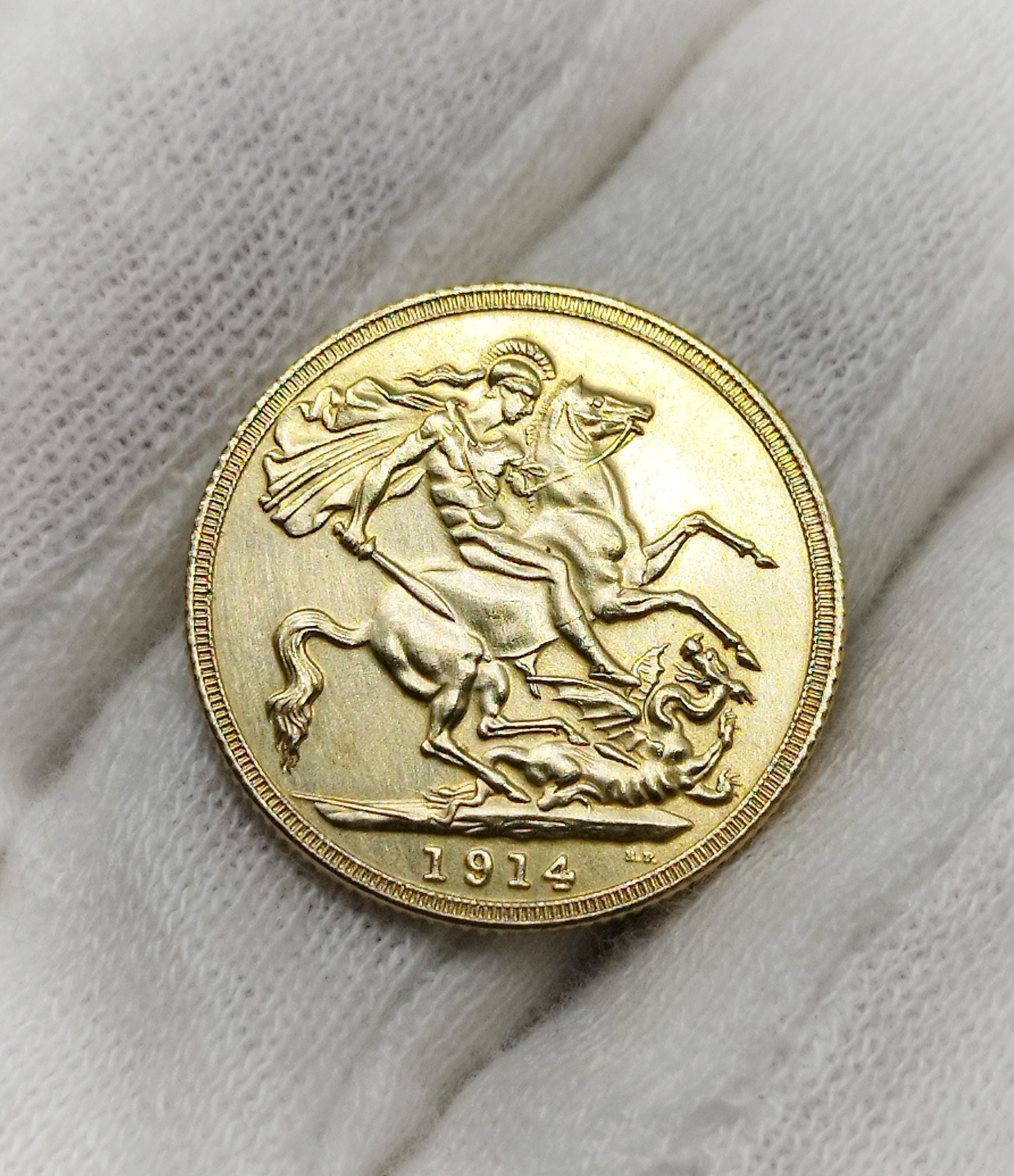 セントジョージ・ドラゴンコイン (ロジウム＋ゴールドコーティング＋