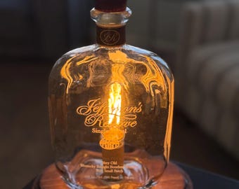 Jefferson’s Reserve Single Barrel Bottle Table Lamp with a dimmer switch