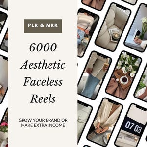 Más de 6000 videos estéticos sin rostro, reventa de MMR y PLR: Reels sin rostro, videos de marketing digital sin rostro, plantillas de marketing de Instagram DFY