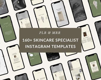 160+ Canva Skincare Instagram-Vorlagen, Canva-Vorlagen für Hautpflege-Instagram-Content, Instagram-Vorlagen für Hautpflegemarken, mit MRR/PLR