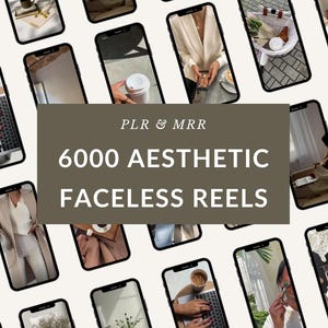 6000+ Aesthetic Faceless Video Digital Marketing Reels Social Media Templates With Master Resell Rights, MRR PLR, Canva Template
