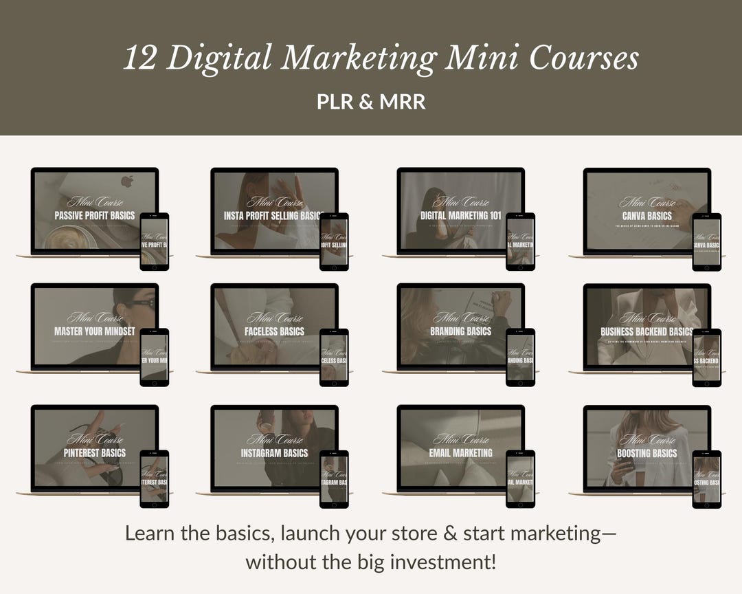 12 Mini Courses With Master Resell Rights - 2025 Edition Unlock Passive ...