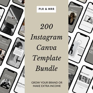 200 Social Media Canva Templates, Instagram Posts and Stories With Master Resell Rights, MRR/PLR Template Pack For Coaches & Entrepreneurs