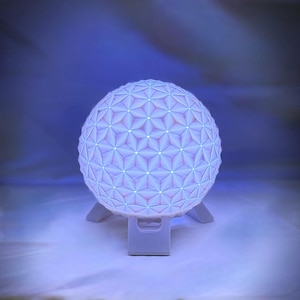 Geodetische bollamp | 3D-geprint op Epcot geïnspireerd nachtlampje (RGB/warm)