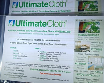 2 Pack Ultimate Cloth, Streak-Free Cleaning, Reusable, Water Only, No Chemicals, 100's of uses home, car, work. USA 12 dollars + 5.99 S/H.