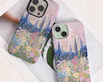 Funda para iPhone con diseño floral y pintura al óleo para iPhone 17, iPhone 16, iPhone 15, iPhone 14, iPhone 13, iPhone 12 Pro Max, iPhone 16e, iPhone 14, iPhone 15 Plus, iPhone 13, iPhone 12 Mini, iPhone X, XS, XR, iPhone SE