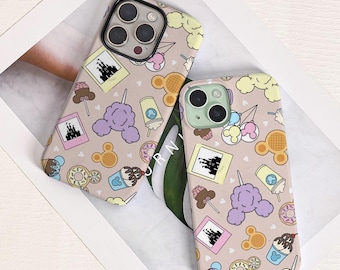 Disney Sweets Phone Case for iPhone 17 Series 16e 16 15 Pro Max 14 13 12 11 SE,iPhone 13 12 Mini,Glossy Slim Case Cute Cartoon Candy Pattern