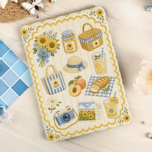 Sommarresefodral till Kindle med magnetisk baksida, Kindle Paperwhite 12:e 7:e tum, Kindle 11:e tum 6:e tum, Colorsoft 2024, Kobo Clara-fodral, genomskinligt baksida