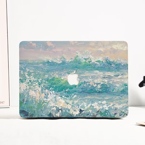The Sea Oil Painting Art Aesthetic MacBook Case for 2025 MacBook Air 15 13, MacBook Pro 16 14 13 inch, M4 M3 M2, MacBook Protective Cover