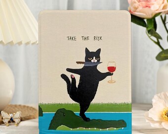 Nouvel étui Kindle Risky Elegance Cat pour Kindle 10/11e génération 6 pouces, Kindle Paperwhite 6,8 pouces 7 pouces, Kindle Paperwhite Kobo Clara/Kindle avec dragonne
