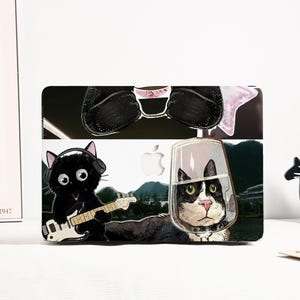 Artistic Cat MacBook Protective Case for 2025 A3240 A3241 M4 Macbook Air 15/13/11 Inch Macbook Pro 13/14/15/16 M1 M2 M3 M4 2023 2024 Cover