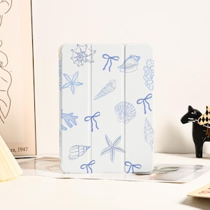 Blue Bow iPad-hoes voor iPad 13"11" 2024 12,9" iPad Air 6/5/4 2025 Air 7Cover iPad 10 10.9" 2022 7/8/9 iPad Mini 7/6 met pennensleuf Auto Wake