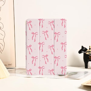 Rosa rosett iPad-skal för iPad Air 4/5/6/7 iPad 11/10/9/8 iPad 9,7" 10,2" 10,9" 11" 12,9'' iPad Mini 7/6 iPad Pro Personligt iPad-skal