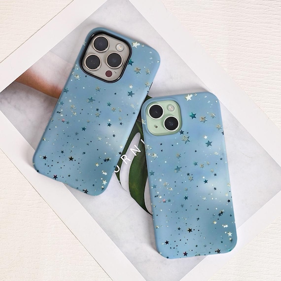 Blue Stars iPhone Case for New 17 Series, 17Air iPhone 16 15 14 13 12 Pro Max, 15 Plus 14 Plus, 13 12 Mini, X XS XR SE Slim/Tough Cover