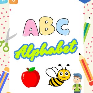 Cartes alphabétiques pour les tout-petits – Apprendre en s'amusant avec 26 cartes illustrées
