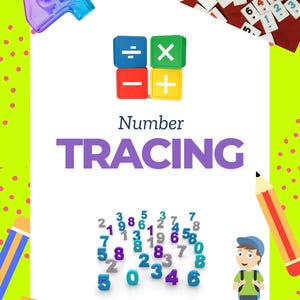 Number Tracing and Counting Activity for Toddlers – Trace Numbers, Words & Count with Pictures
