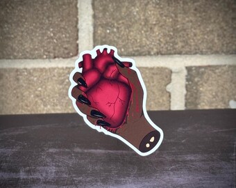Vampire Heart Sticker – Waterproof Gothic Gift Decal