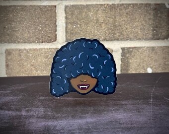 Black Girl Vampire Sticker – Waterproof Gothic Decal