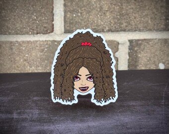 Black Girl Vampire Sticker - Waterproof Gothic Gift Decal