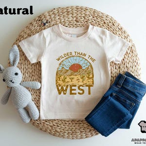 Wilder Than The West Kids Shirt, Cute Cowboy Baby Tee, Western Style Kids Top, Wild West Outfit, Country Shirt, Southwest Desert Sweatshirt