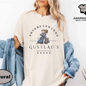 Disney Ratatouille Remy Shirt, Gusteau&#39;s Anyone Can Cook T-shirt, Disneyland Trip Family Sweatshirt, Comfort Colors Disney Little Chef Tee