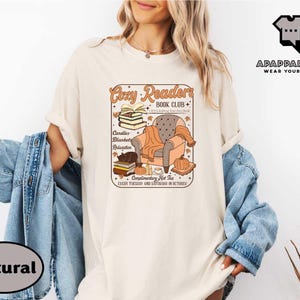 Cozy Readers Book Club Shirt, Fall Vibes Bookish T-shirt, Coffee & Book Lover Shirt, Autumn Reading Club Tee, Cozy Girl Bookworm Sweatshirt