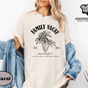 Most Likely Family Vacation 2025 Shirt, Custom Matching Family Trip Tee, Summer Beach Top, Personalized Travel Shirt for Group or Reunion