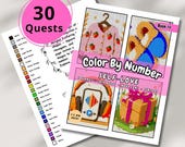 Self-Love Color By Number: Mystery Mosaic Printable Coloring Pages (PDF Download)