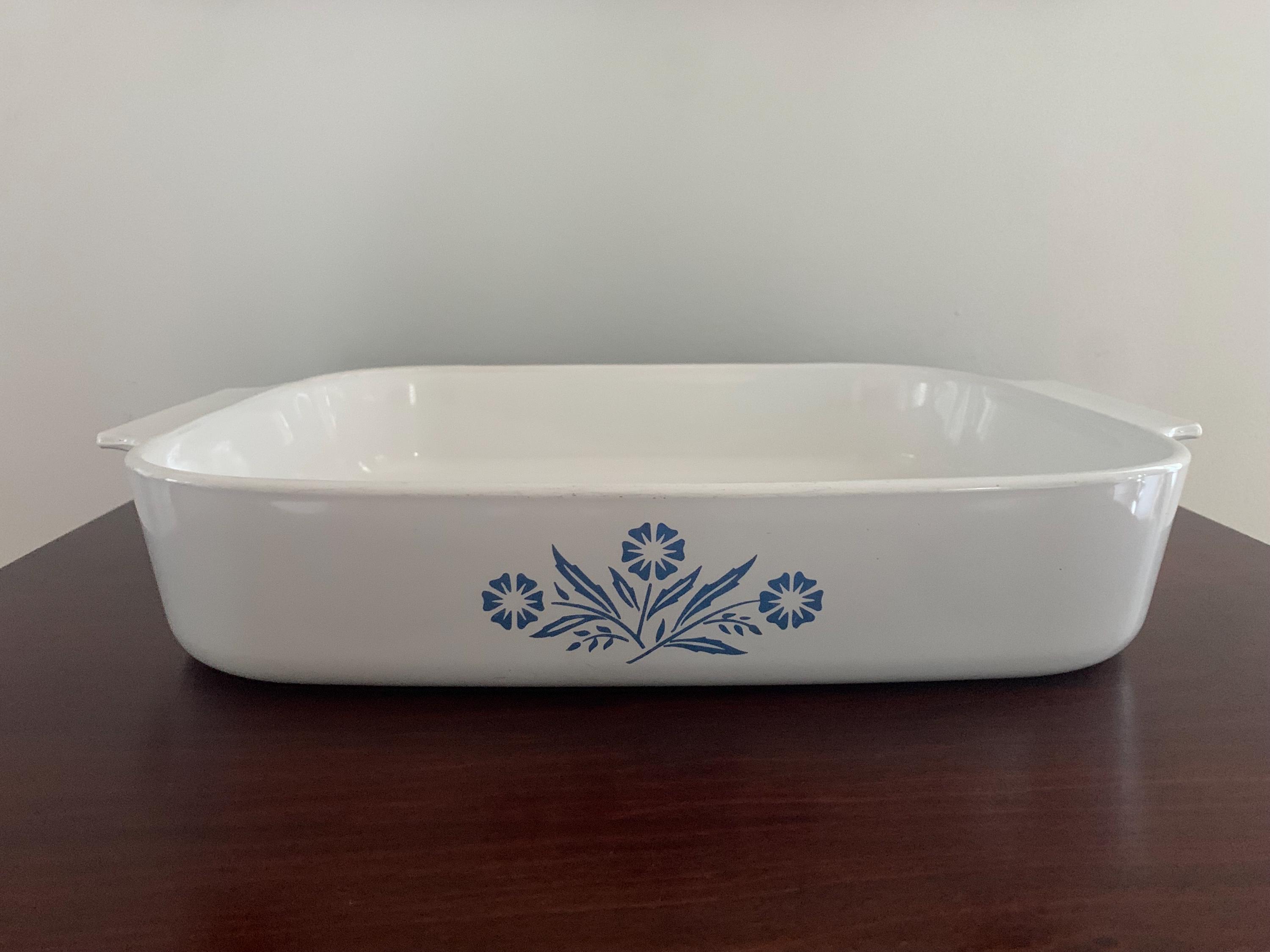 Vintage Corning Ware Casserole Roaster Dish - Cornflower Blue