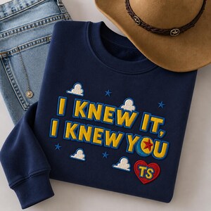Vintage I Knew It I Knew You Embroidered Shirt, TS and Toy Story 5 Friendship Shirt, Woody Buzz Lightyear, Disneyland Toy Story Matching Tee image 2
