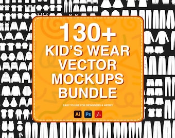 Kids Wear Mockups | Baby & Toddler Clothing Mockup | Kids Apparel Template |Digital Download