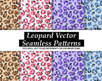 Leopard Seamless Pattern Vector | Animal Print | Repeat Pattern for Fabric