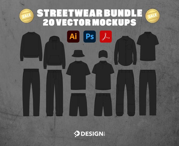 Men's Streetwear Fashion Sketches | Urban Design Art (Digital AI & PDF)