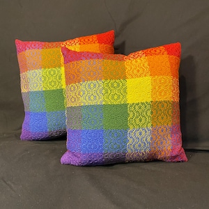 Rainbow Handwoven Pillow