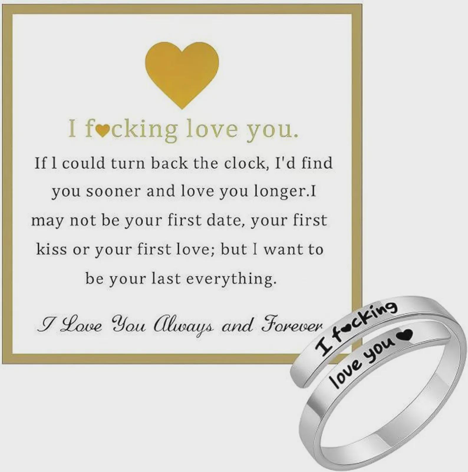 I Fuckin Love You Ring - Etsy